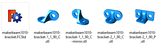 Brackets for 1010 (10mm) MakerBeam®