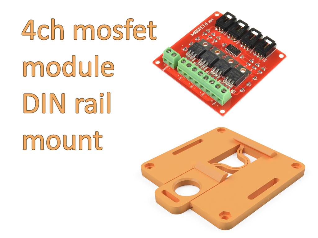 4ch mosfet module DIN rail mount