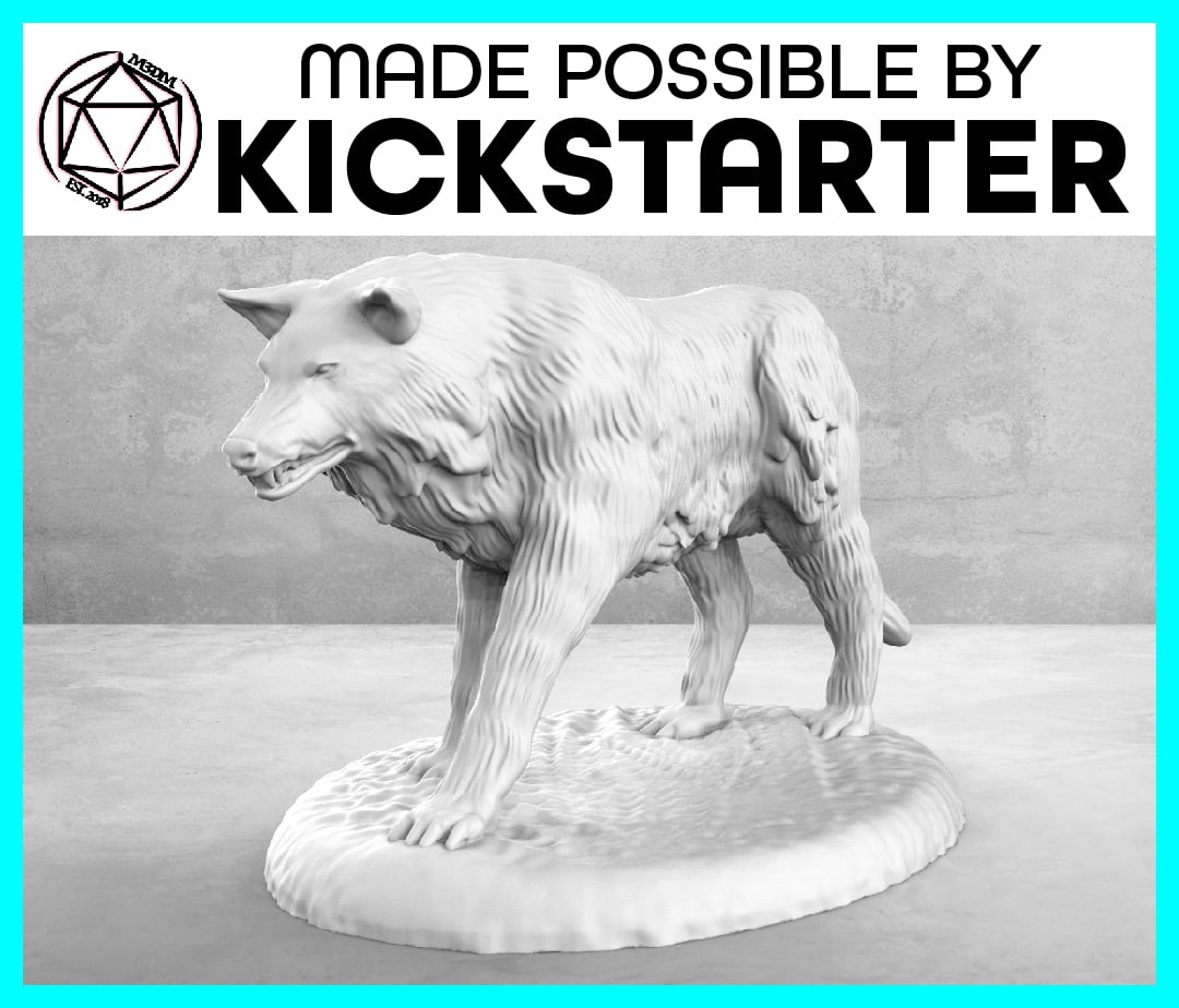 Image of Wolf - Action Pose - Tabletop Miniature