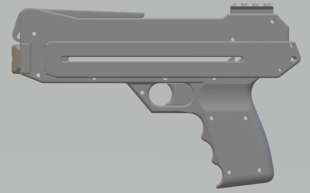 SLINGSHOT PISTOL: 3D PRINTED (ALSO FOR 220X220 PRINTBED) FUNCTIONAL REPEATING SLINGSHOT (INSPIRED BY JOERG SPRAVE) 3D model