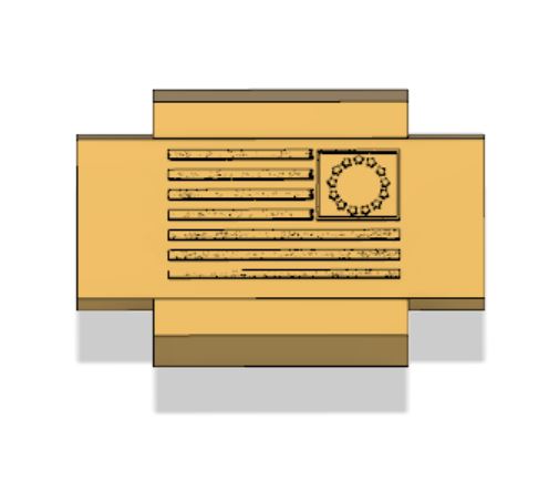 Interchangeable Patriotic Stamps (Betsy Ross & Don't Tread on Me Flags).