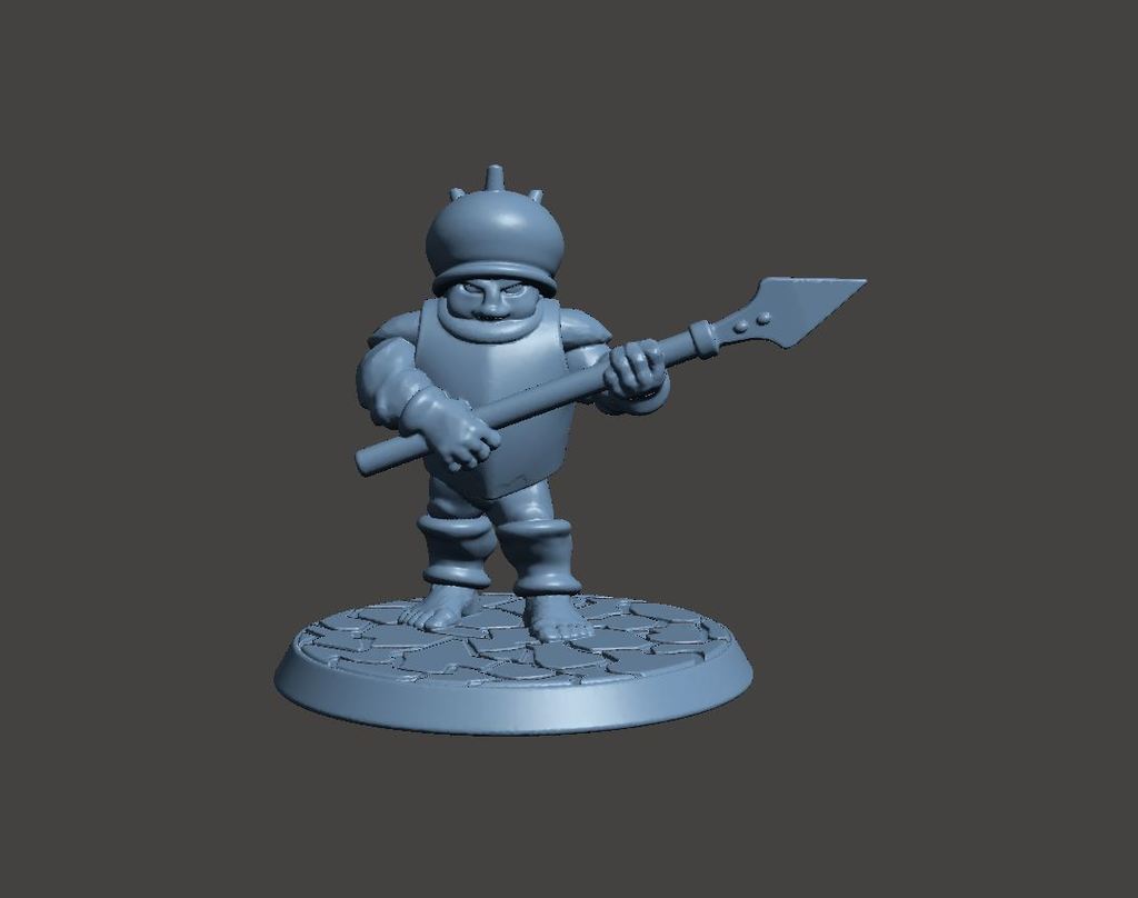 28mm Halfling with Spear Wargaming Miniature