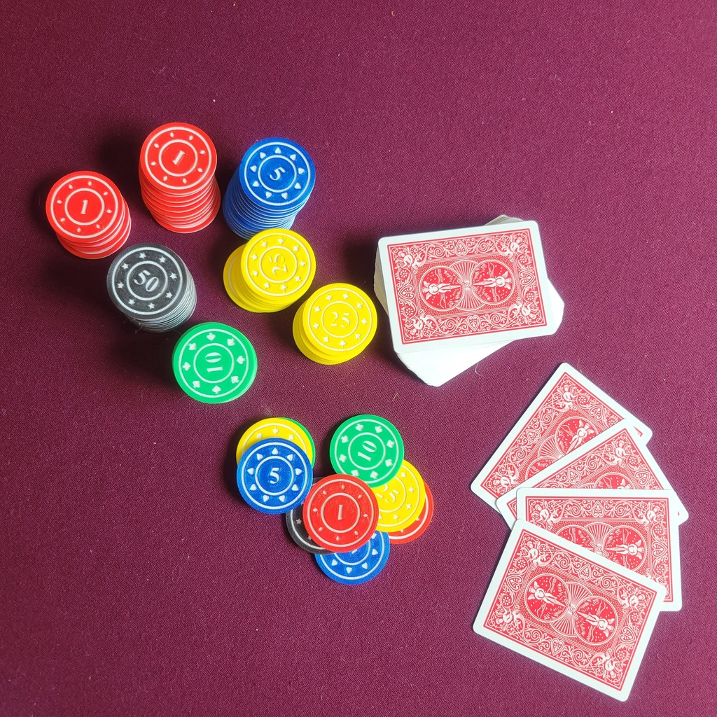  Standard Sized Poker Chips - Double Sided, Easy Color Swap 