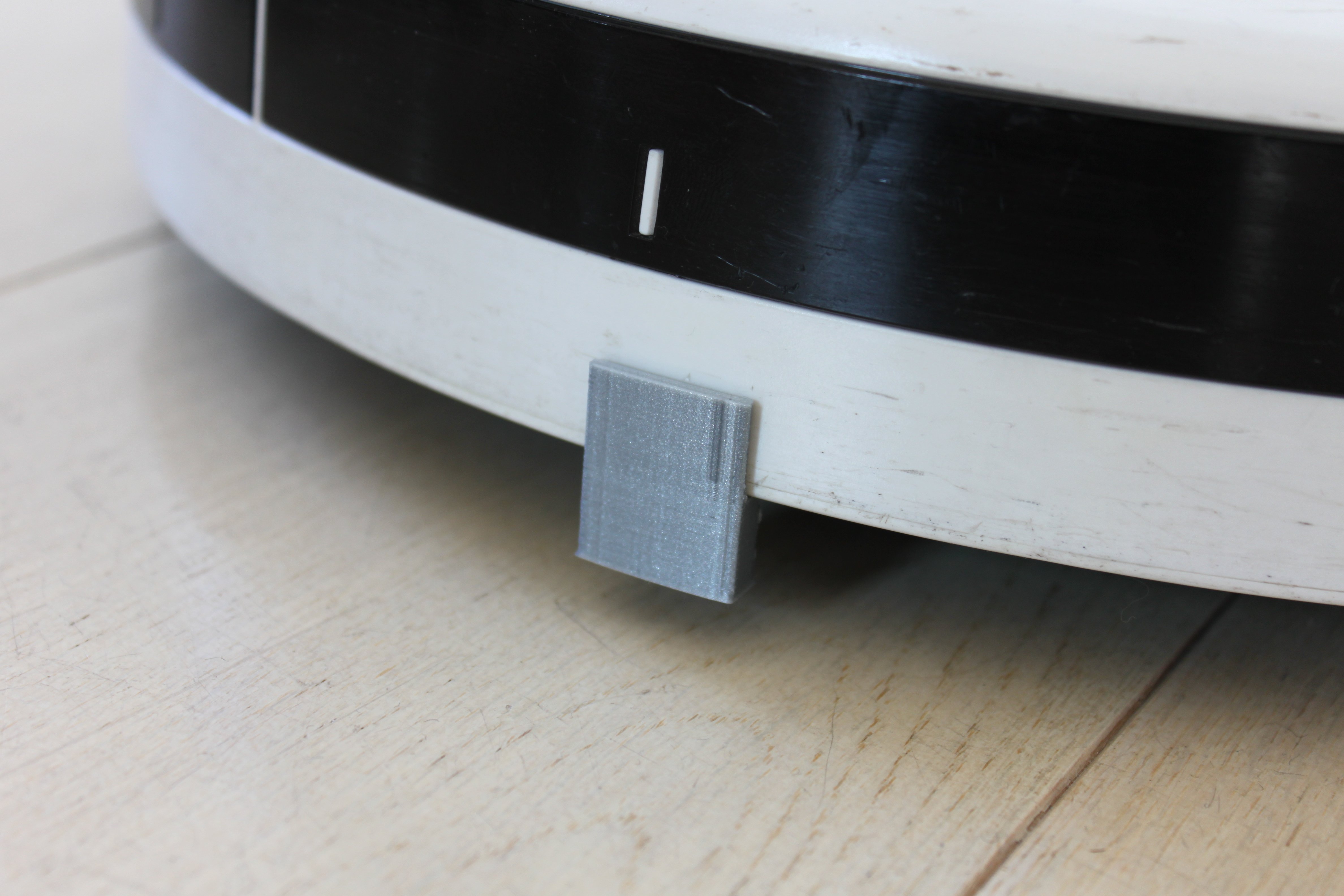 Roomba bumper add-on, doorstep stopper