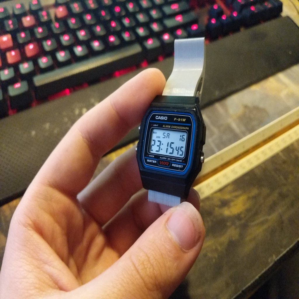 Casio F-91W Watch Pocket Clip (Update)