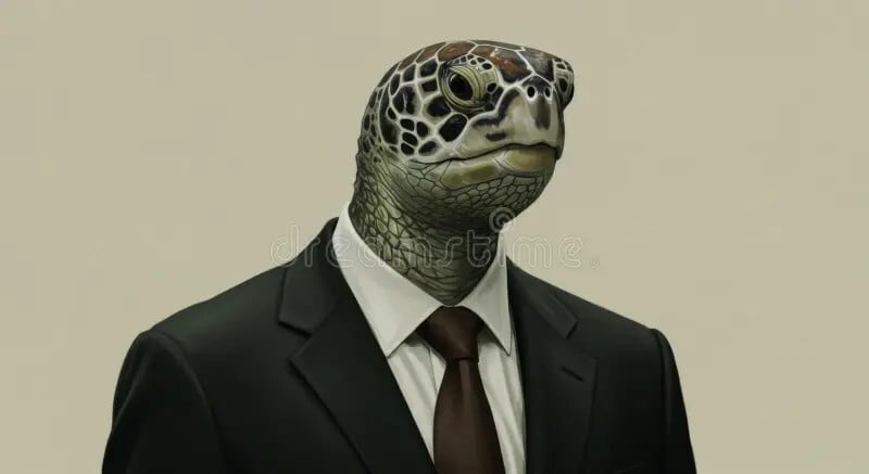 Turtle man figure head