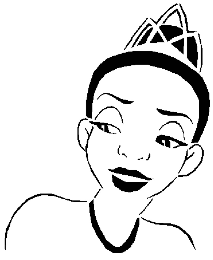 Princess Tiana stencil