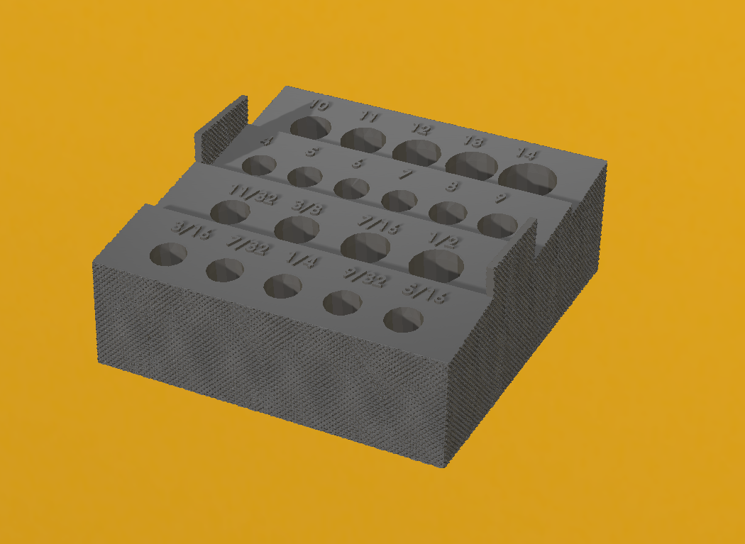 1/4" drive ratchet deep socket set holder