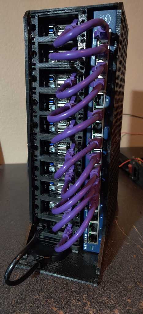 10 Node cluster case with rack and PSU housing
