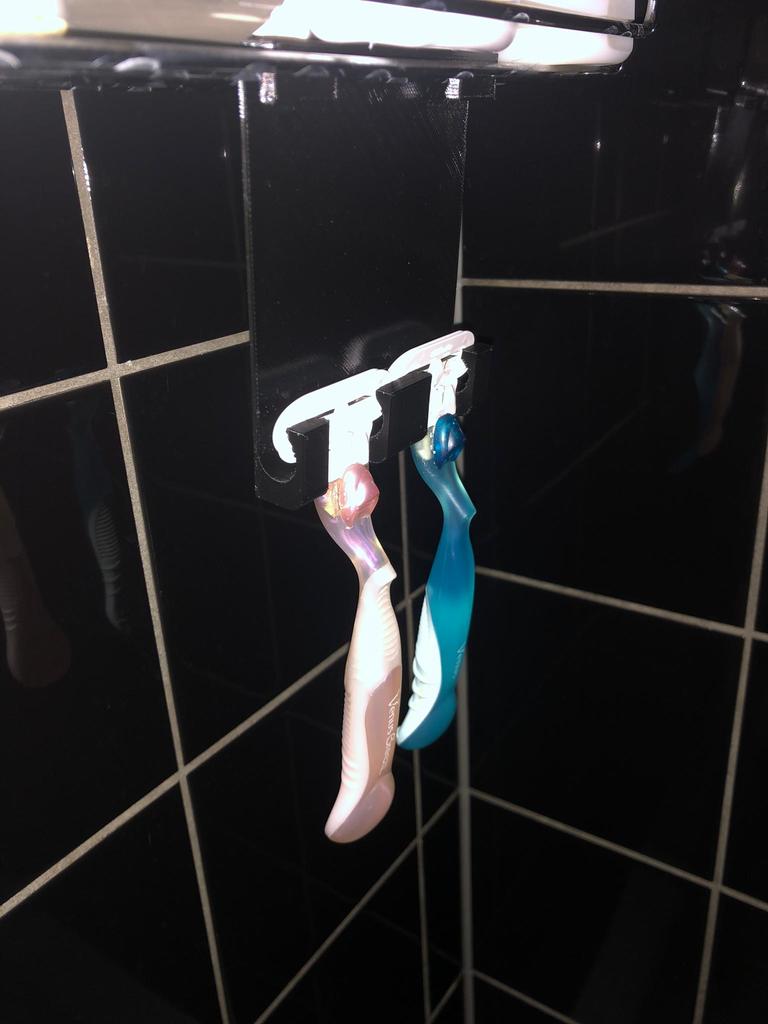 Double shower shaver hanger / holder