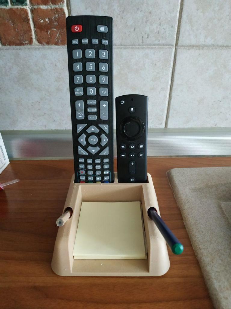Remote stand and post-it holdre