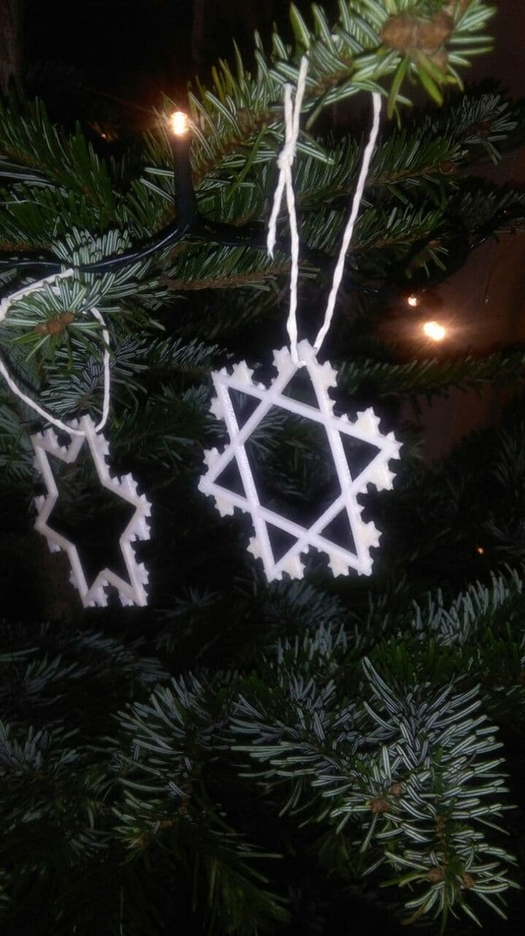 Koch Snowflake Christmas Tree Hanger