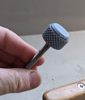 1" Diameter Knurled Knob for 1/4x20 nuts and bolts with Bolt Cap