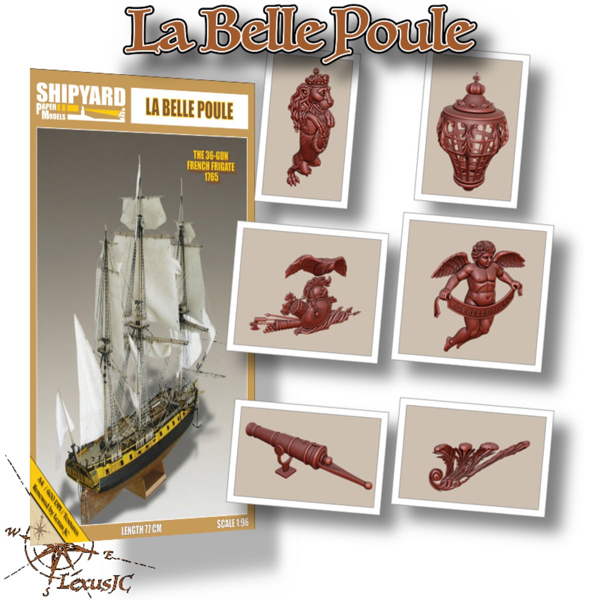 La Belle Poule Ship Elements (model-shipyard.com)