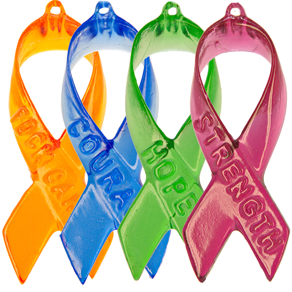 Cancer Ribbon and Text