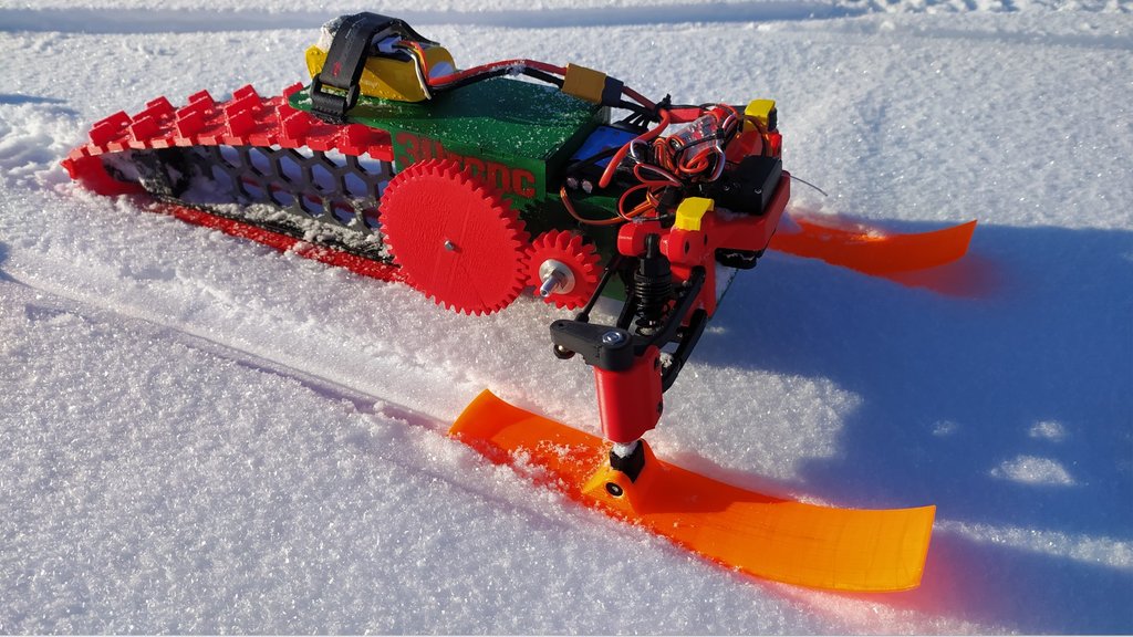 3D Printed Open Source RC Snowmobile V2