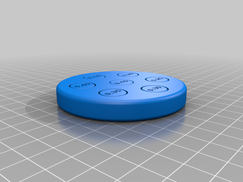 Print-in-place clearance test