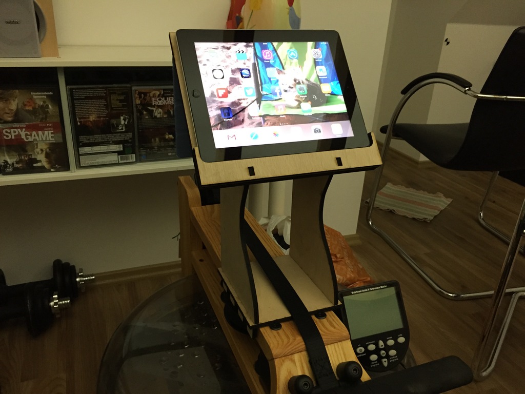iPad mount for waterrower