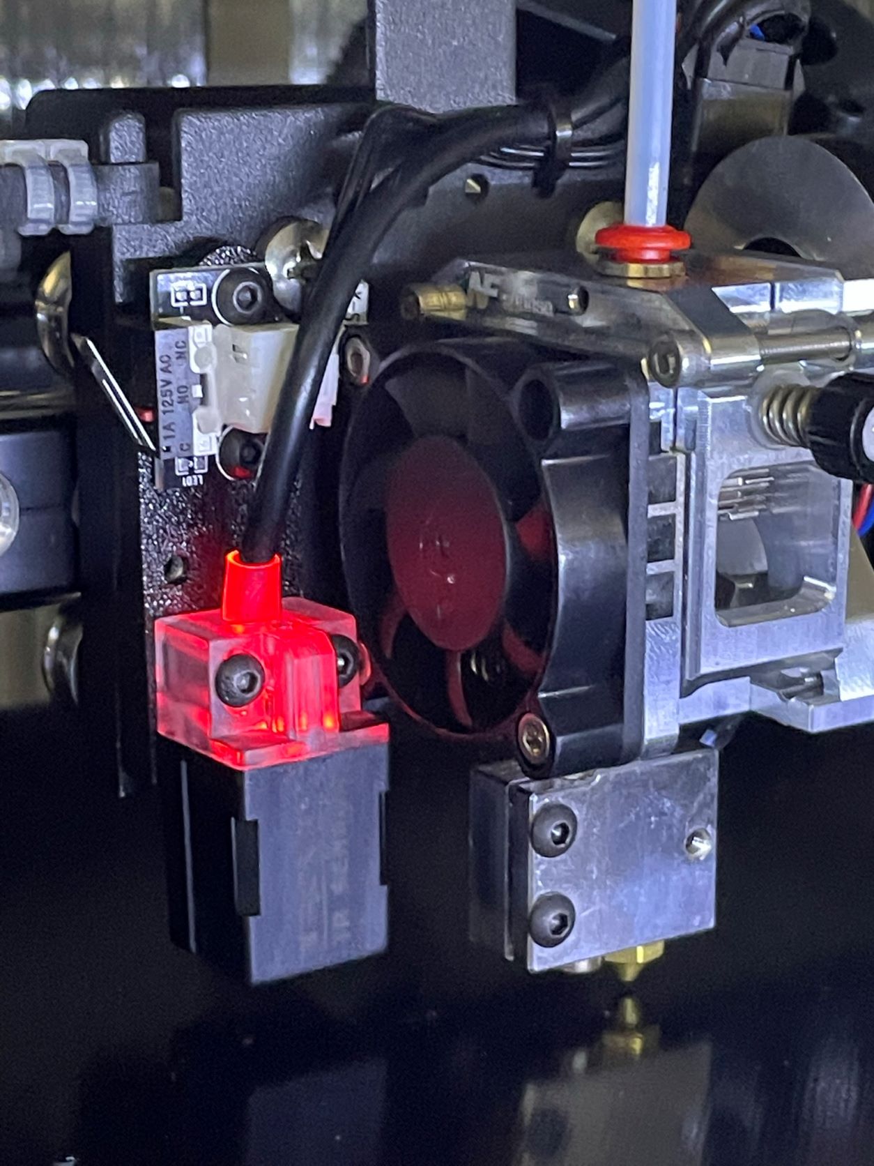 Brackets to mount Tronxy bed level sensor probe and move Y endstop trigger point when mounting NF Sunrise or other deeper hotend