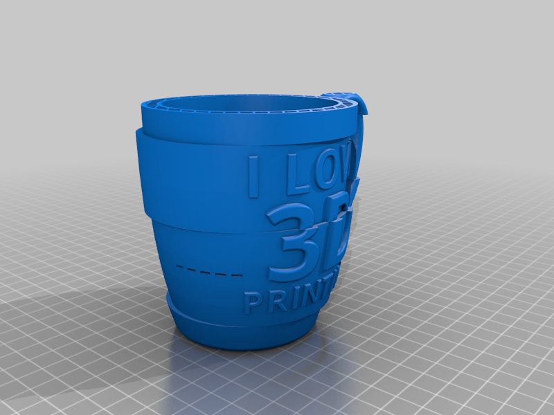 "I Love 3D Printing" Mug - Functional Version