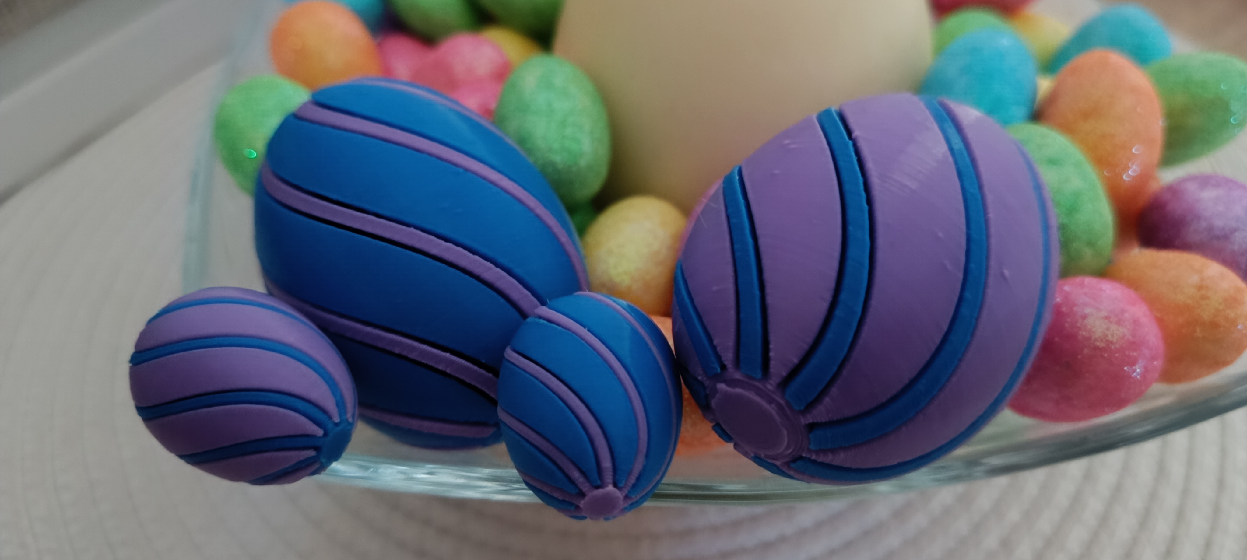 Easter egg from two (sliding) parts