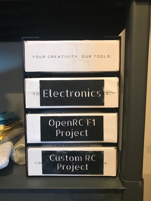 Stackable Drawers for Hatchbox Filament Box