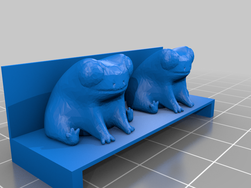 Fred The Frog but on a bench
