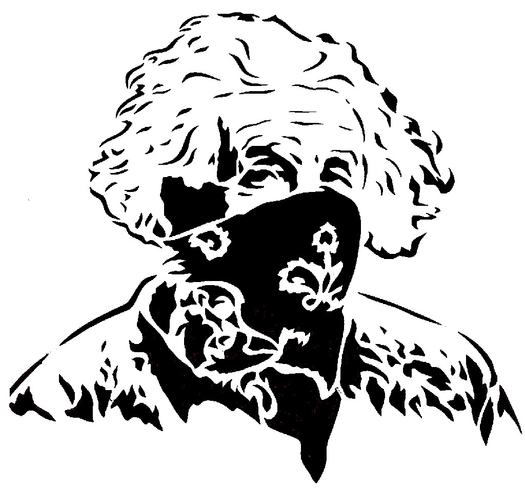 Albert Einstein stencil 5
