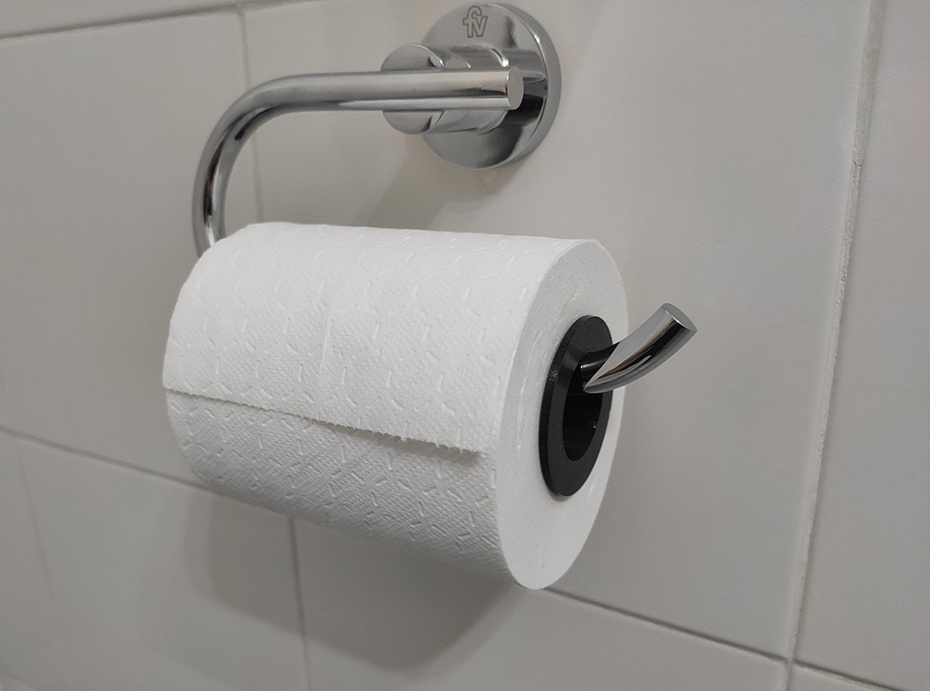 Holder for roll of toilet paper