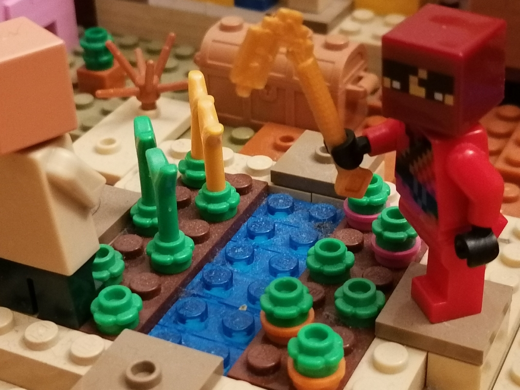 LEGO compatible Minecraft Hoe