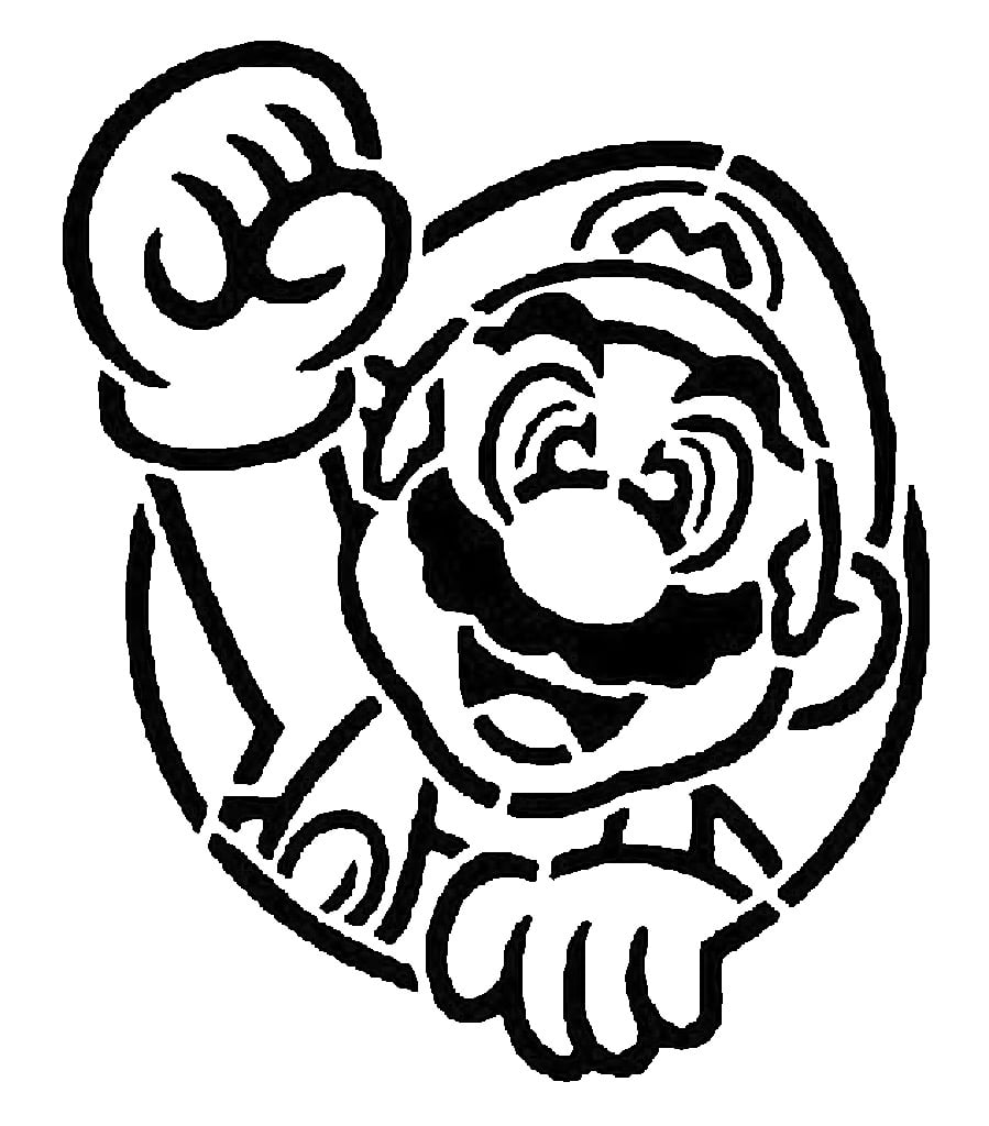 Mario stencil 10