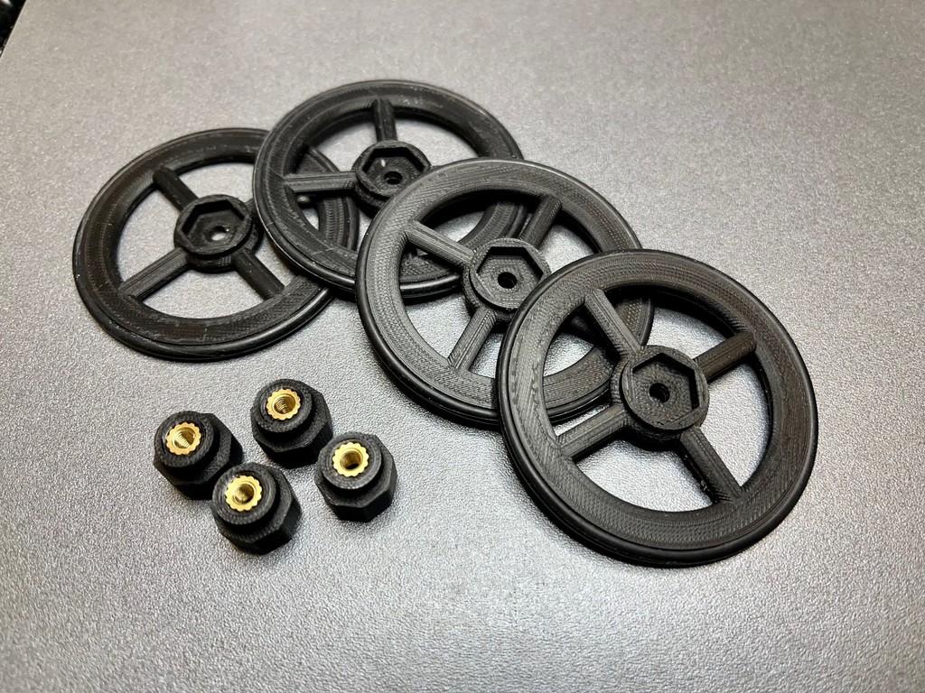 Setup wheels and Setup nuts for 1/10 RC touring cars