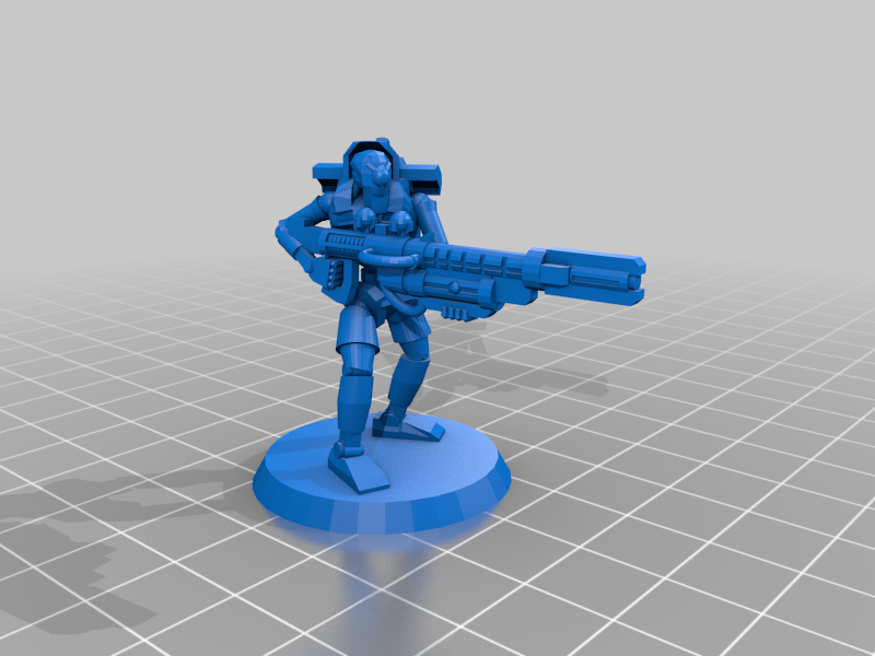 space skeleton warrior with sniper rifle