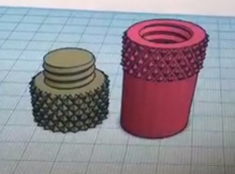 Custom threaded container with "dad" lid