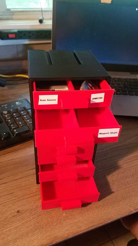 Stackable Parts Bin Cubes and Drawers