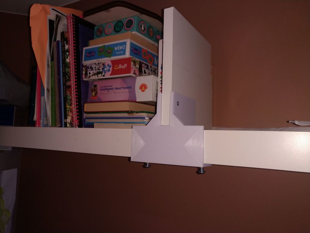 shelf devider, book holder for shelf 18mm or 50mm thick