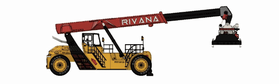 Miniatura 5 do modelo 3D Yellow Reach Stacker (Basic)