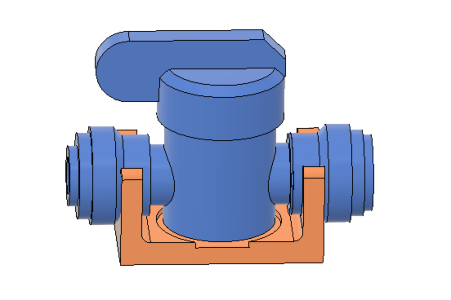 Valve mounting bracket for 1/4" inline valve