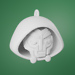 Doctor Doom Keychain | Marvel Inspired 3D Print | Supervillain Head Keyring 3D model