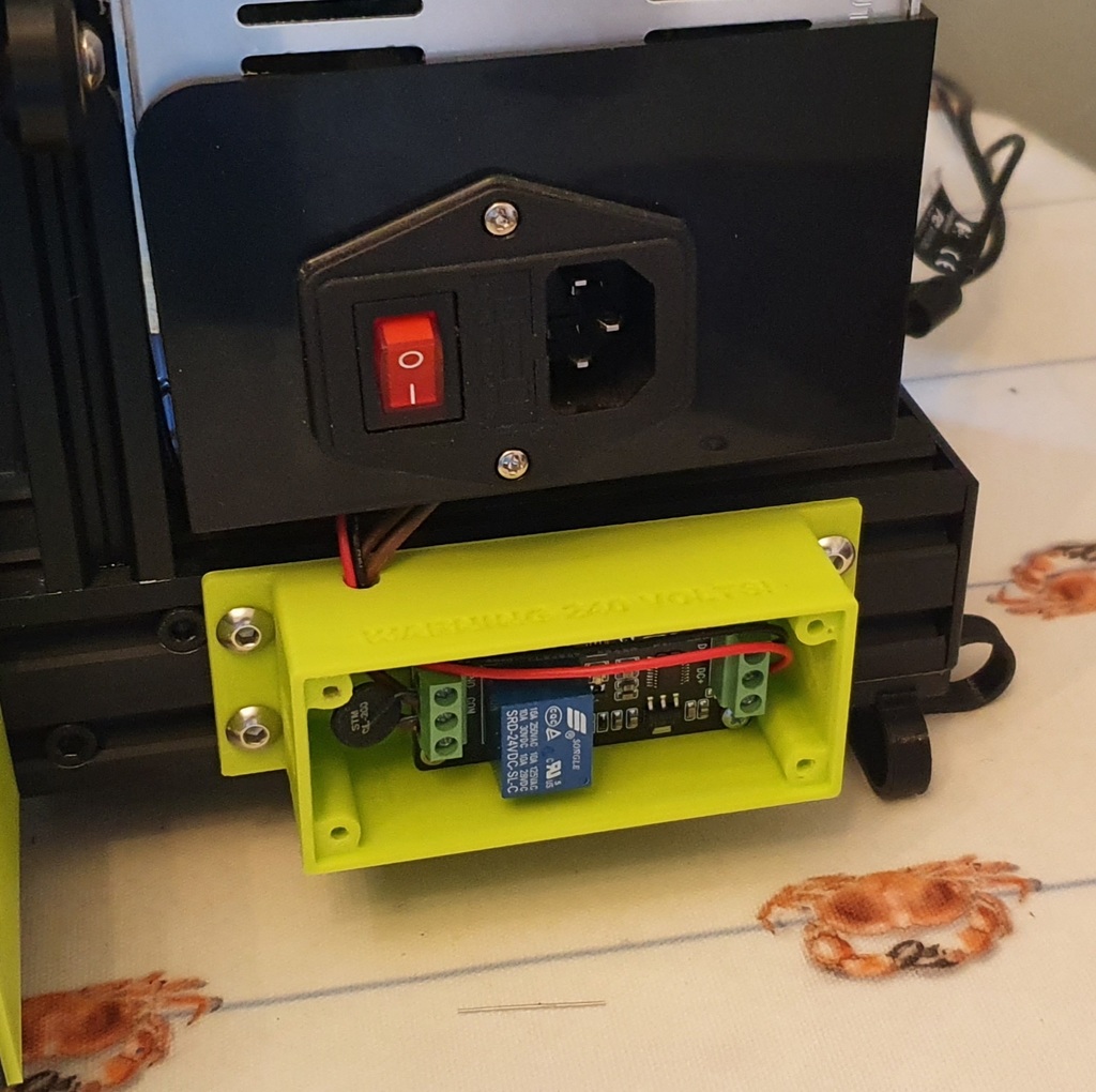 Octoprint power control inrush eliminator and relay contact protector in v-slot box