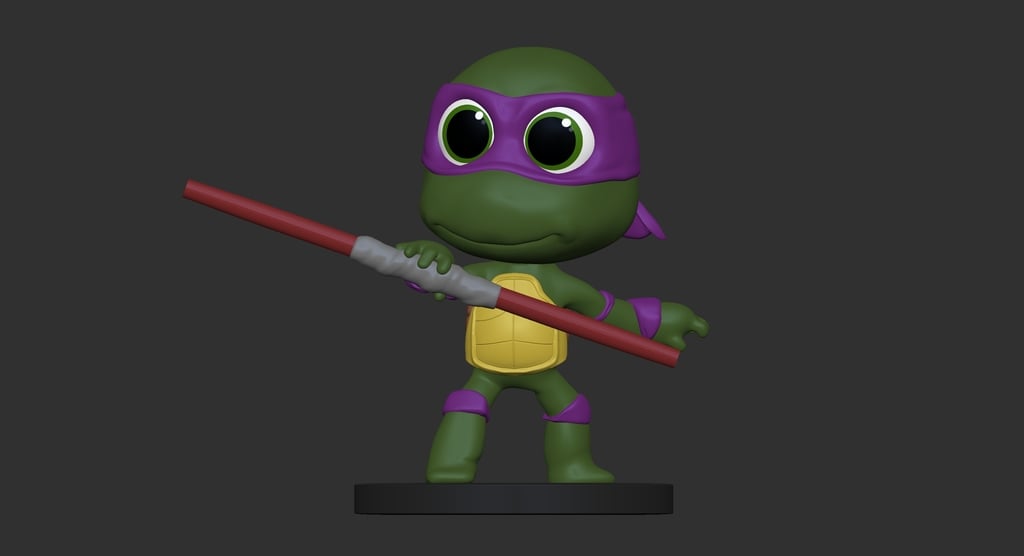 Cartoon-style Ninja Turtle Donatello