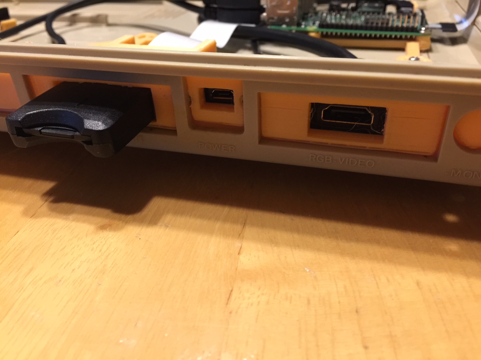 Amiga 500 Remix for Left Back Panel with SD Card Holder - (non-destructive)