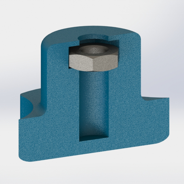 Clamping knob with insert