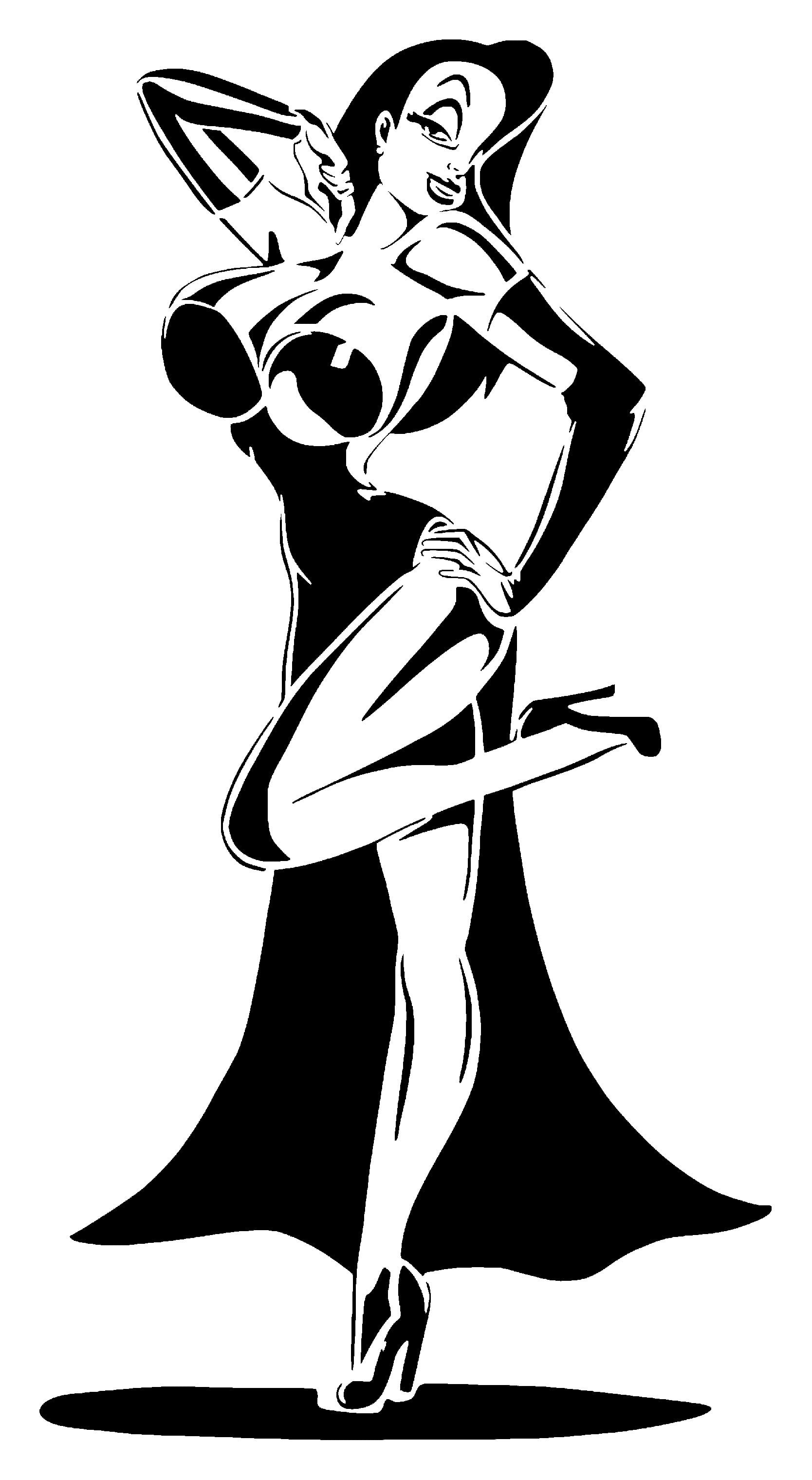 Jessica Rabbit stencil 2
