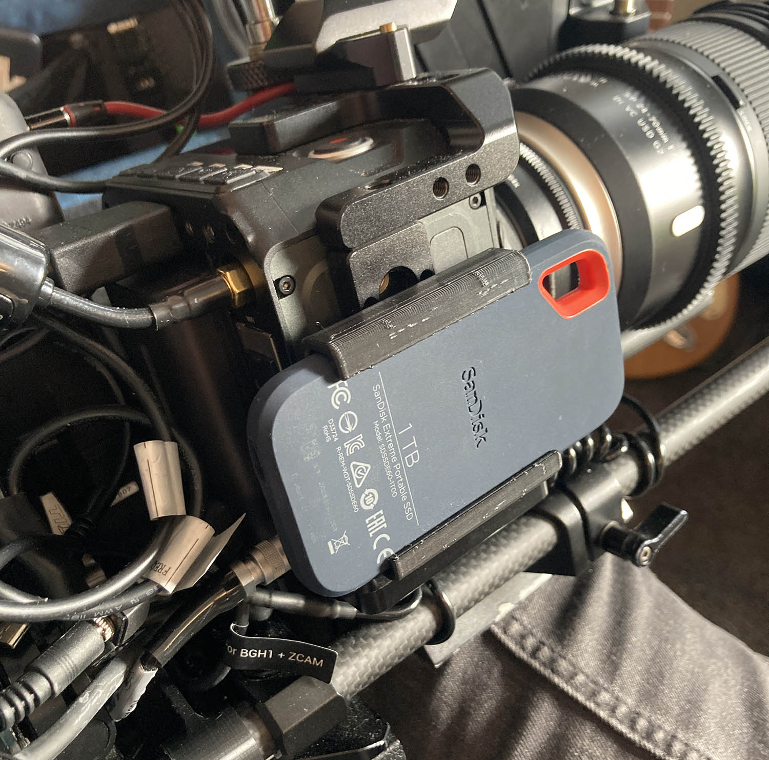Z-Cam Nato Rail Sandisk SSD Holder v2
