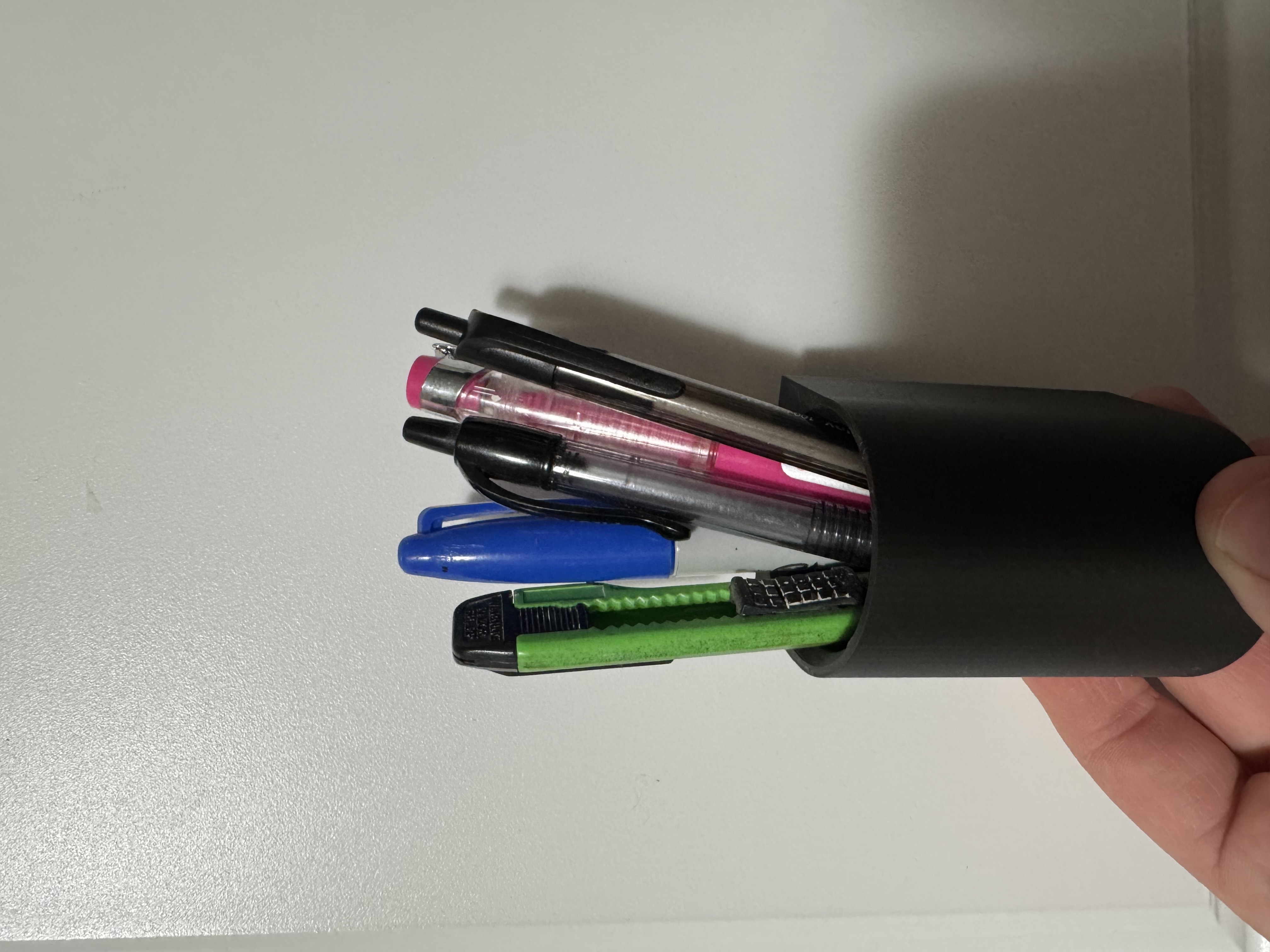 Ultra elegant pen cup velcro mount