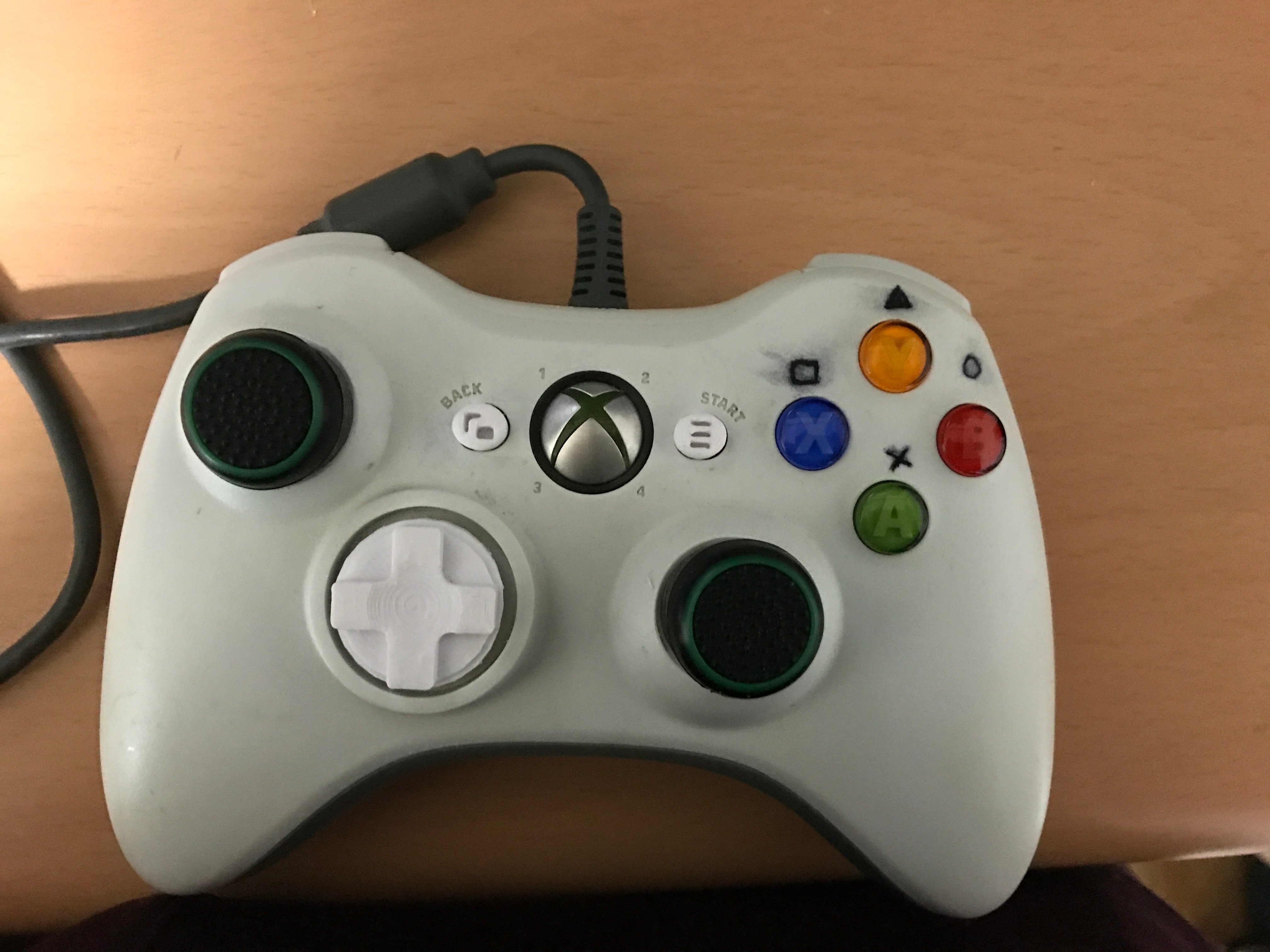 xbox 360 controller start & back button as XBOX ONE style