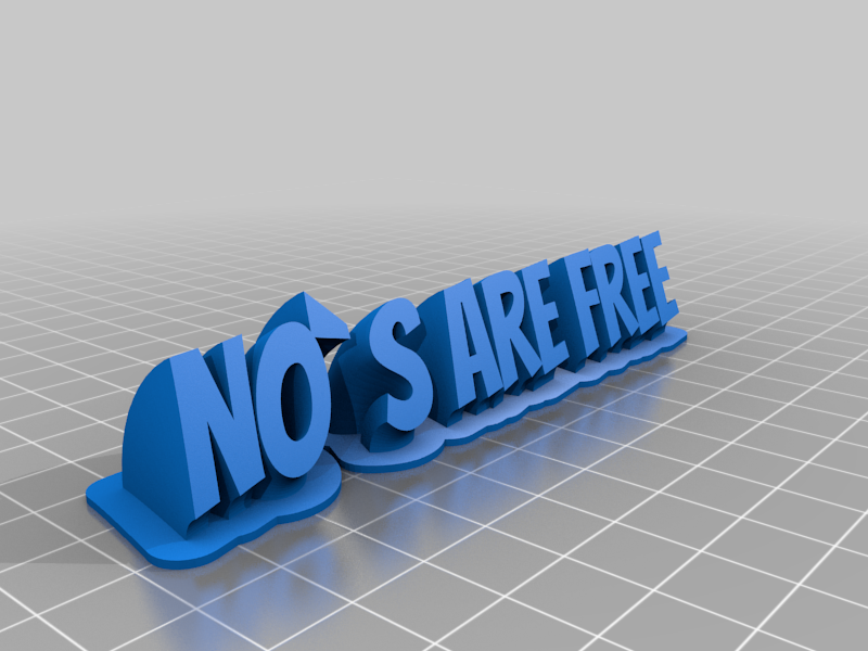 Sweeping 1-line word plate - No's are free