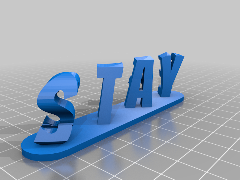 Stay Safe - Anamorphic text