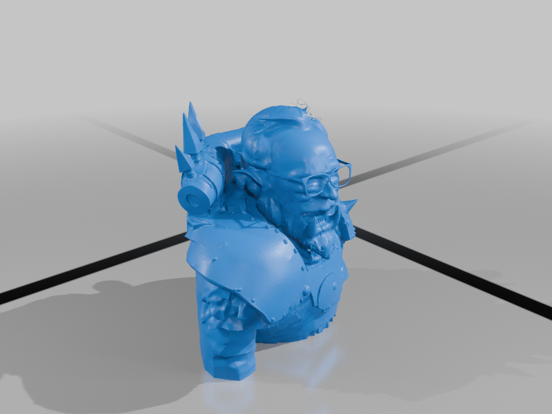 Elderly orc warrior bust.